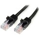 StarTech.com 25 ft Black UTP Cat5e Snagless Patch Cable