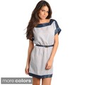 Stanzino Women's Contrast Trim Belted Dress