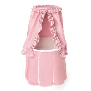 Round Baby Bassinet with Empress Pink Bedding