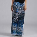 Tabeez Women's Plus Size Sublime Print Maxi Skirt