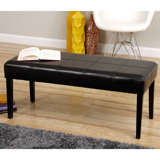 Rectangle Faux Leather Bench