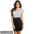 Stanzino Women's Polka-dot Two-tone Dress