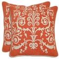 Villa Linen Scroll Throw Pillows (Set of 2)