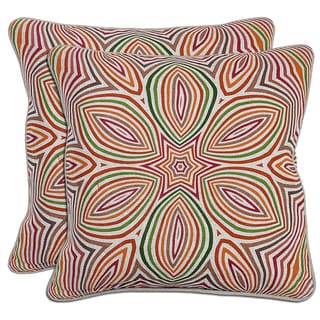 Villa Linen Multicolor Throw Pillows (Set of 2)