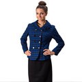 Grace Gallo New York Women's 'Olivia' Blue Plaid Jacket