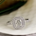 Auriya 14k Gold 1 3/4ct TDW Certified Diamond Double Halo Engagement Ring (H-I, SI1-SI2)