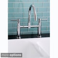 Modern Chrome Bridge Kitchen Faucet