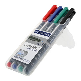 Staedtler Lumocolor Fine 0.6mm Permanent Markers (Pack of 4)