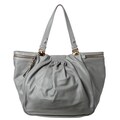 Miu Miu Grey Calf Leather Ruched Shoulder Bag