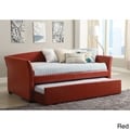Enitial Lab Buckies Contemporary Leatherette Day Bed with Rolling with Trundle