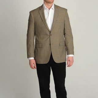 Adolfo Men's Tan Mini Houndstooth Sport Coat