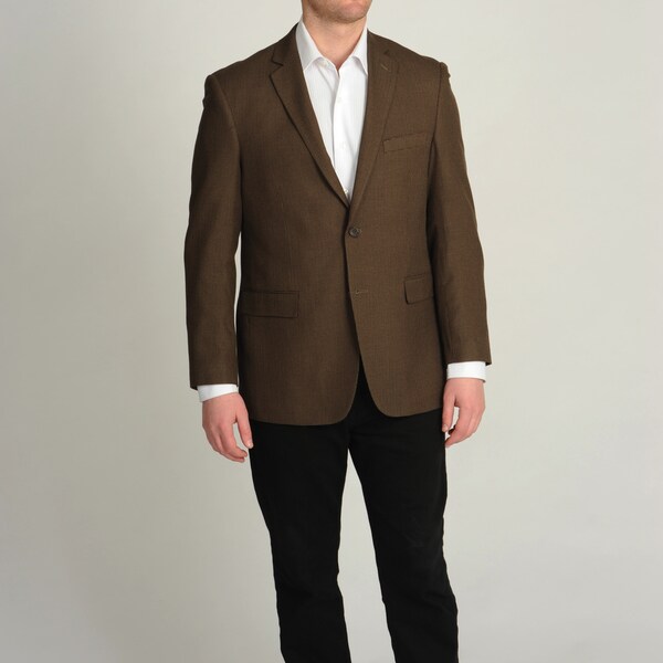 Adolfo Men's Brown Mini Houndstooth Sport Coat - Overstockâ¢ Shopping - Big Discounts on Adolfo 