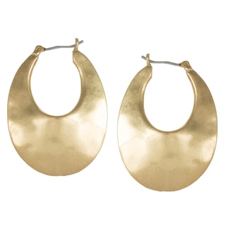 Kenneth Cole Goldtone Sculpture Hoop Earrings