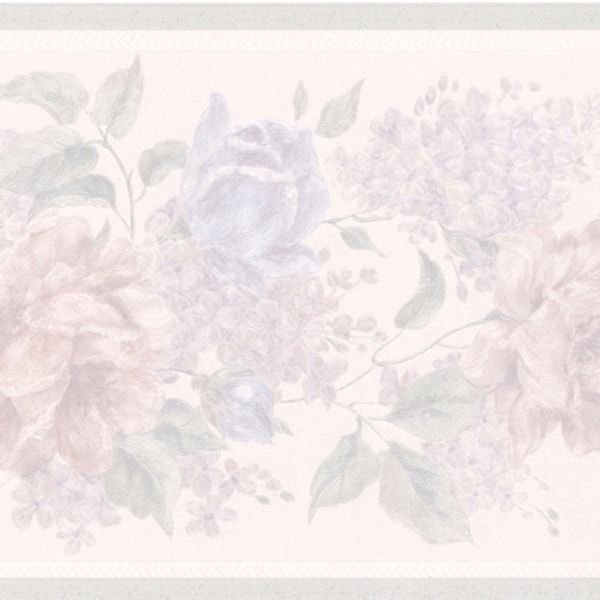Lavender Floral Border Wallpaper 15179916 Shopping