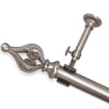 Optima Crown Nickel Adjustable Curtain Rods With Finials