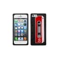 MYBAT Black Silicone Skin Retro Cassette Tape Case for Apple iPhone 5