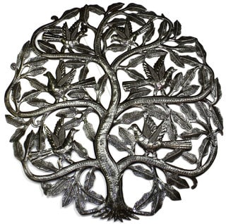 See Reviews Handmade 'Tree of Life Birds Ready to Fly' 24-inch Wall Art (Haiti)