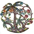 Handmade 'Colorful Palm Tree' 24-inch Wall Art (Haiti)