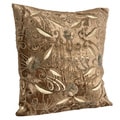 Beaded Velvet Gold Decorative Throw Pillow