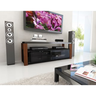 Sonax BL-6600 Berlin 60-inch TV Bench with Solid Wood Uprights