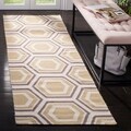 Hand-woven Moroccan Dhurrie Ivory Wool Rug (2'6 x 8')
