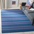 Hand-woven Moroccan Dhurrie Turquoise Wool Rug (4' x 6')