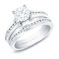 14k Gold 1ct TDW Certified Diamond Bridal Ring Set (H-I, SI1-SI2)