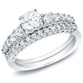 14k Gold 1ct TDW Certified Diamond Bridal Ring Set (H-I, SI1-SI2)
