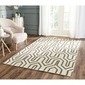 Hand-woven Moroccan Dhurrie Grey Wool Rug (4' x 6')
