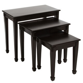 Christopher Knight Home Crescent Espresso Acacia Nesting Tables (Set of 3)