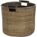 Rattan Antique Finish Round Storage Bin (China)
