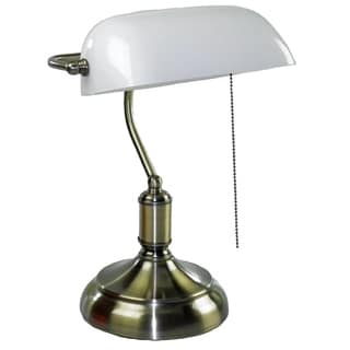 Antique Oil Bronze Bankers Lamp