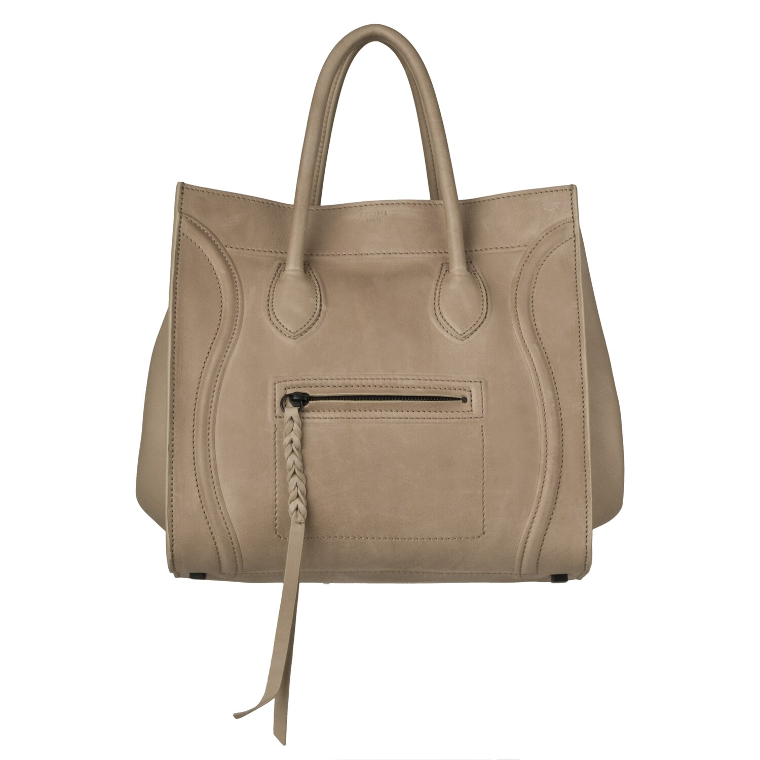 Celine Small Square Leather Luggage Tote Bag - 13914399 ...