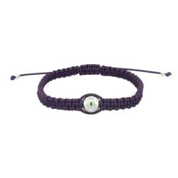 Sterling Silver Bead Purple Bracelet