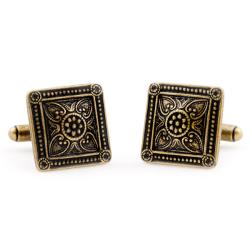 Cuff Daddy Bronzeplated Victorian Square Cuff Links