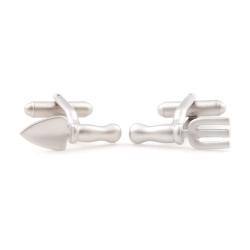 Cuff Daddy Silvertone Gardener Cuff Links
