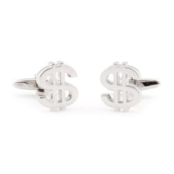 Cuff Daddy Silvertone 'Money Money Money' Cuff Links