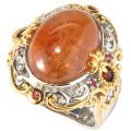 Michael Valitutti Two-tone Hessonite Garnet and Orange Sapphire Ring