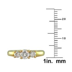 14k Yellow Gold 7/8ct TDW Certified Clarity-Enhanced Diamond Ring
