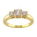 14k Yellow Gold 7/8ct TDW Certified Clarity-Enhanced Diamond Ring