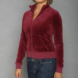 Juicy Couture Womens Burgundy Homecoming Track Jacket