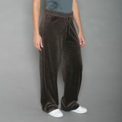 Ellen Tracy Women's Espresso Velour Track Pants 