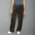 Ellen Tracy Women's Espresso Velour Track Pants