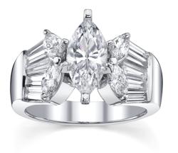 18k White Gold 2 1/2ct TDW Certified Diamond Engagement Ring (I, SI3)
