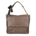 Lanvin Taupe Soft Crackled Happy Shoulder Bag