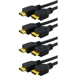 6-foot Black High-speed HDMI Cables (Pack of 4)