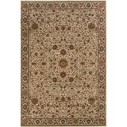 Astoria Ivory/ Brown Traditional Area Rug (10' x 12'7)