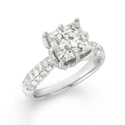 14k White Gold 4ct TDW Princess-cut Diamond Engagement Ring (F-G, I1)