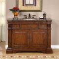 Silkroad Exclusive 48-inch Stone Top Bathroom Vanity Lavatory Single Sink Cabinet