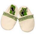 White and Green Lace Soft Sole Leather Baby Shoes